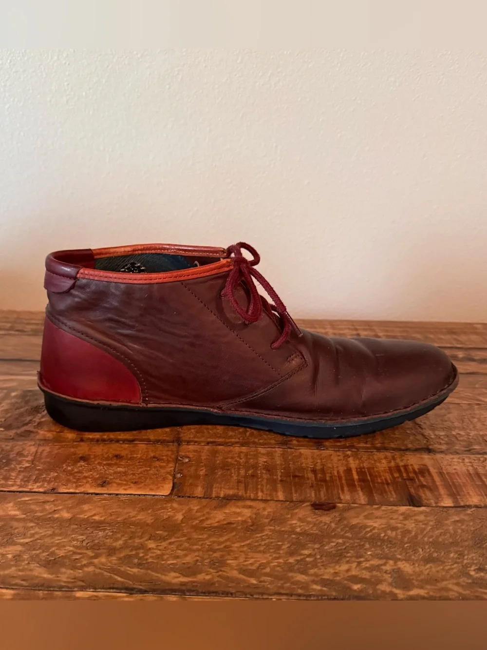 Pikolinos Santiago Men's Leather Chukka Boots Olmo Garnet Brown/Red EU 44 US 11